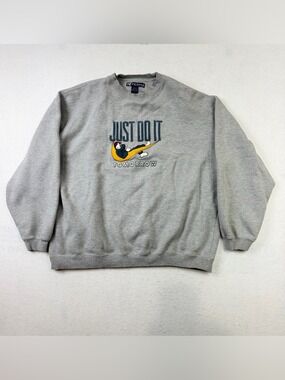 Vintage Y2K Big Dogs T-Shirt Graphic Nike Parody Just Do It Tomorrow Gray 2X